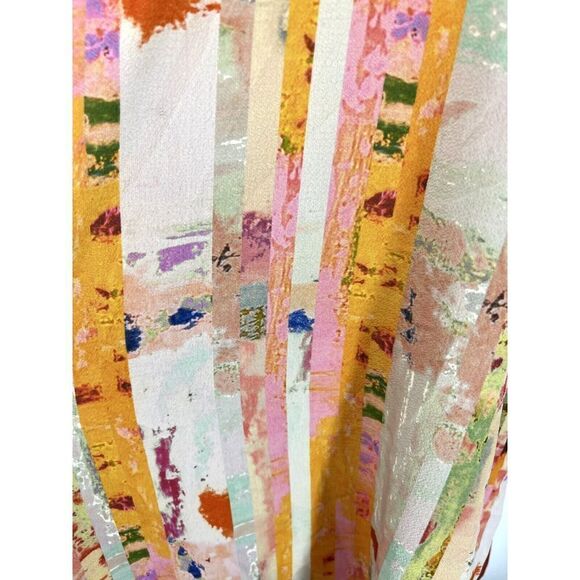 Anthropologie Floreat Kimono Top Jacket Boho Art Wear Abstract OSFM - Picture 13 of 16